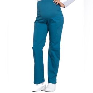 Cherokee Workwear Professionals WW220T Scrubs Pants Maternity M Tall NEW